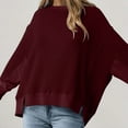 thumbnail image 6 of Women's Long Sleeve Workout Tops Women's Solid Round-Neck Pullover Loose Casual Fashion Blouse Women Business Casual Tops Basic Workout Tees, S-2XL, 6 of 8
