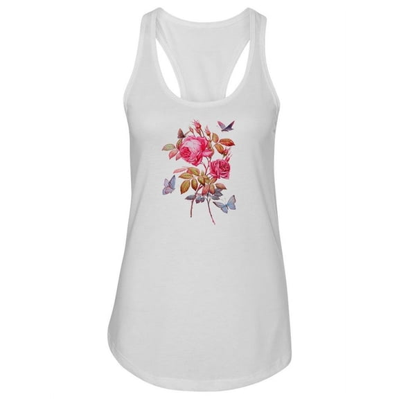 Botanical Roses Racerback Tank Women -Image by Shutterstock, Female XX-Large