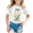 thumbnail image 4 of Bobifish Girls T-Shirts Cute Easter Pattern Printed Short Sleeve Crew Neck Tees Tops Casual Stylish Comfortable Pullover Tshirts, 4 of 4