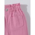thumbnail image 4 of Baby Girl Cat Scratch Dual Pocket Paperbag Waist Tapered Jeans, 4 of 5