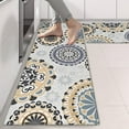 thumbnail image 2 of Kitchen Rugs Sets Of 2,Beige Ethnic Mandala Pattern Anti Fatigue Kitchen Mat Rugs Non Slip Washable,Decorative Kitchen Floor Mats for Kitchen,Sink,Laundry,17"X47", 2 of 5