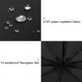 thumbnail image 4 of WALFRONT Large Rain Umbrella,Large Rain Umbrella Black Windproof Travel Umbrella Auto Open Close 10 Ribs Unbreakable Waterproof Stormproof Canopy Rustproof Folding Compact Umbrellas, 4 of 7