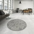 thumbnail image 3 of Ahgly Company Indoor Square Patterned Ash Gray Novelty Area Rugs, 4' Square, 3 of 6