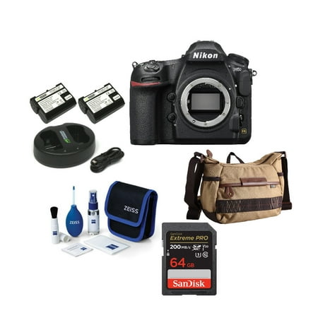 Nikon D850 Full Frame FX Format DSLR Camera with 64GB Card and Case Bundle