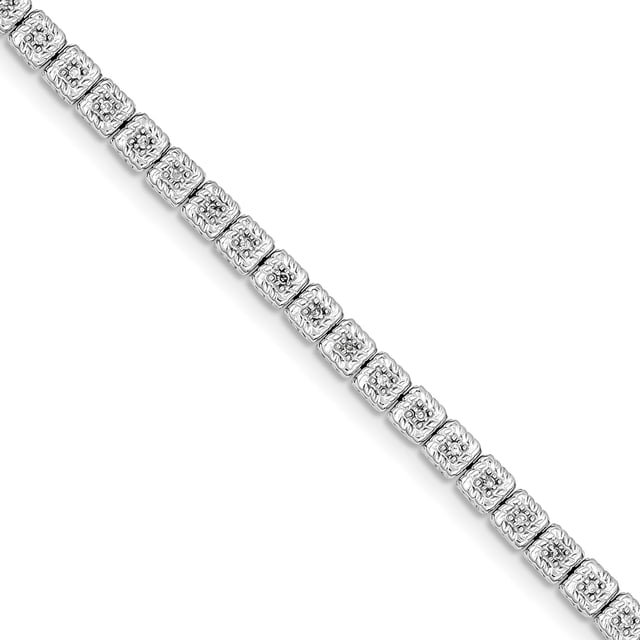 Bracelet Tennis Chaîne Diamant en Argent Sterling 925 Fantaisie