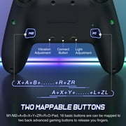 2 Pack Switch Controller, QQV Wireless Switch Controller for Switch 2/Switch/Lite/OLED with Programmable, Wake-up,Turbo