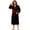 Black/Dark Red, variant on Mens Big and Tall Robe with Hooded, Full Length Thickened Plush Bathrobe (Black/Dark Red, S/M)
