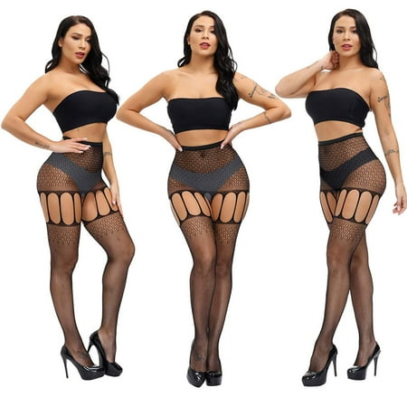 

Aligament Women s Sexy Vintage Fake Tattoo Stockings Dot Print Thin Mesh Pantyhose