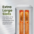 thumbnail image 3 of Elite Gourmet ECT3401 Tostadora de 4 rebanadas con ranura larga, ancho de ranura de 1.5", 6 configuraciones de tono de tostado, funciones de recalentar, descongelar y cancelar, ranuras extra grandes p, 3 of 5