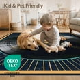 thumbnail image 4 of ODIKA 2'x3' Washable Doormat Vinyl Record Retro Disc Music Note Soundwave Concentric Groove for Entryway, Kitchen, Laundry Room, Non-Slip, Low Pile, 4 of 7