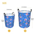 thumbnail image 3 of Picia Tropical Jellyfishes Large Laundry Basket, Waterproof, Freestanding Laundry Hamper, Collapsible Tall Clothes Hamper with Extended Handles-Small, 3 of 8