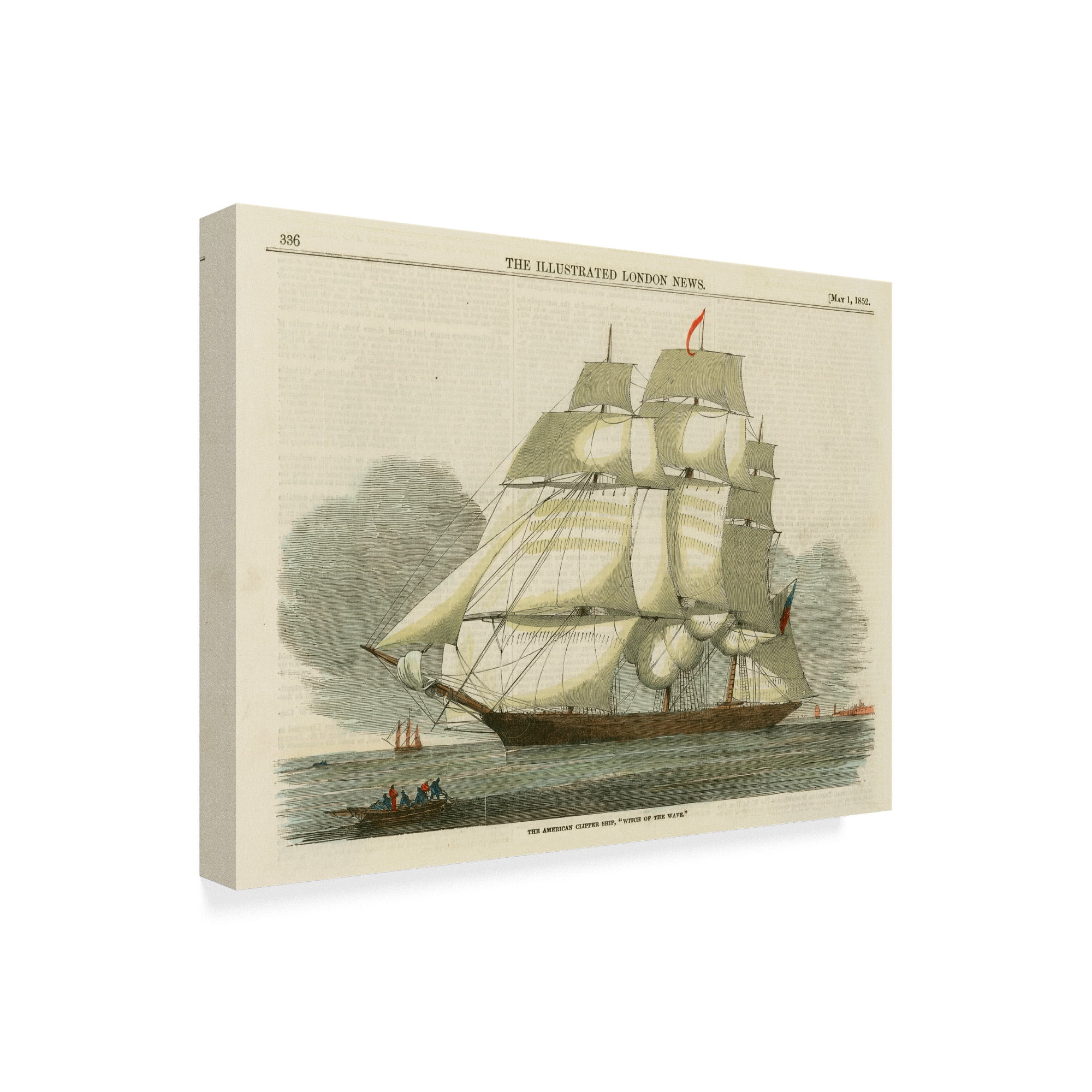 Trademark Fine Art 'Antique Clipper Ship II' Canvas Art by Vision Studio