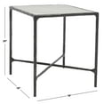 thumbnail image 3 of SAFAVIEH Couture Jessa Glam Glass Top Metal End Table, Black/White, 3 of 11
