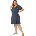 thumbnail image 1 of RoDe Dormir Camisón De Lunares ManCorDe Noche TalGrande PaMujer Azul Marino 3XL, 1 of 6