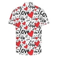 thumbnail image 5 of BiZtdJrK Sales Of The Day Clearance Mens Shirts, 2025 Valentines Day Outfits Novelty Print Casual Lapel T-Shirts Holiday Summer Top Multicolor M, 5 of 6