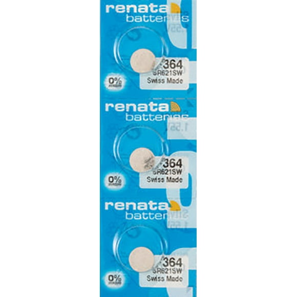 3 x Renata 364 Watch Batteries, SR621SW Battery
