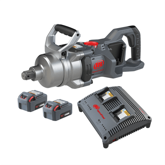 Ingersoll Rand 1 Inch 20V Cordless Impact Wrench 2 Battery Kit, 2600 ft-lb Torque, Friction Ring-Thru-hole Retainer, D-Handle