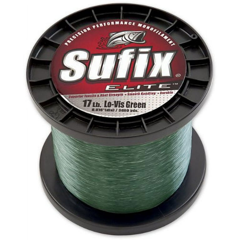 Sufix Elite Monofilament Fishing Line, 8 lb, 3000 Yard, Low Vis Green -  661-308G
