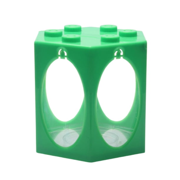 Pequeño de peces Betta, soporte para acuario con forma de de peces, luz bomba de aire, de peces pequeño para tortugas, Verde Redondo