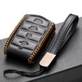 thumbnail image 5 of Vitodeco Leather Key Fob Case Compatible for 2017-2020 Genesis G70, G80, G90, Tailgate, 4-Button, Black, 5 of 6