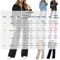 thumbnail image 4 of Josdec Women's Velvet 2 Piece Tracksuit Set, Full Zip Up Lapel Cropped Jacket and Elastic Waist Wide‑Leg Pants, S‑XL, 4 of 8