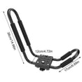 thumbnail image 4 of Kayak Rack Canoe Carrier Rail Storage Holder Durable Bracket for Easy Transportation Alloy Black Color1 Pair Kayak, 4 of 7