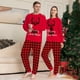 thumbnail image 3 of Pijamas navideños familiares de invierno 2022 con parte superior roja y pantalón, pijamas navideños para hombres, mujeres, niños, bebés y perros, conjuntos de ropa de dormir a juego Z934, 3 of 4