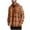 Orange, variant on ZCFZJW Mens Plaid Quilted Lined Flannel Hooded Jackets Big and Tall Regular Fit Casual Fall Winter Thick Warm Long Sleeve Casual Button Down Shirt Jacket with Pockets Sky Blue XXXXL