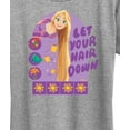 thumbnail image 3 of Disney Princess - Let Your Hair Down Rapunzel  - Women's Short Sleeve Graphic T-Shirt, 3 of 5