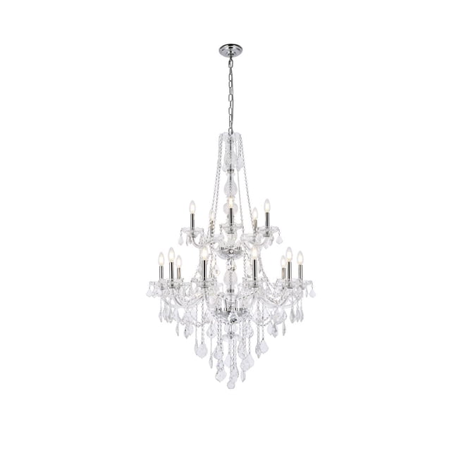 Elegant Lighting Verona 33" 15 Light Royal Crystal Chandelier