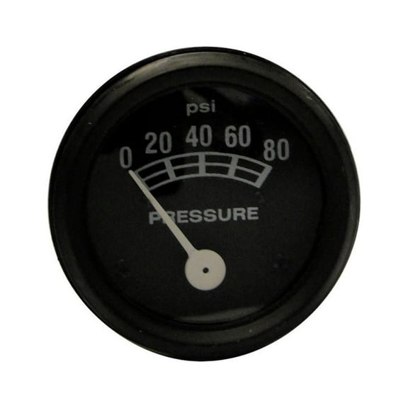 236651 80 lb. Oil Pressure Gauge w/ Black Bezel Fits Massey Ferguson 135 165 20