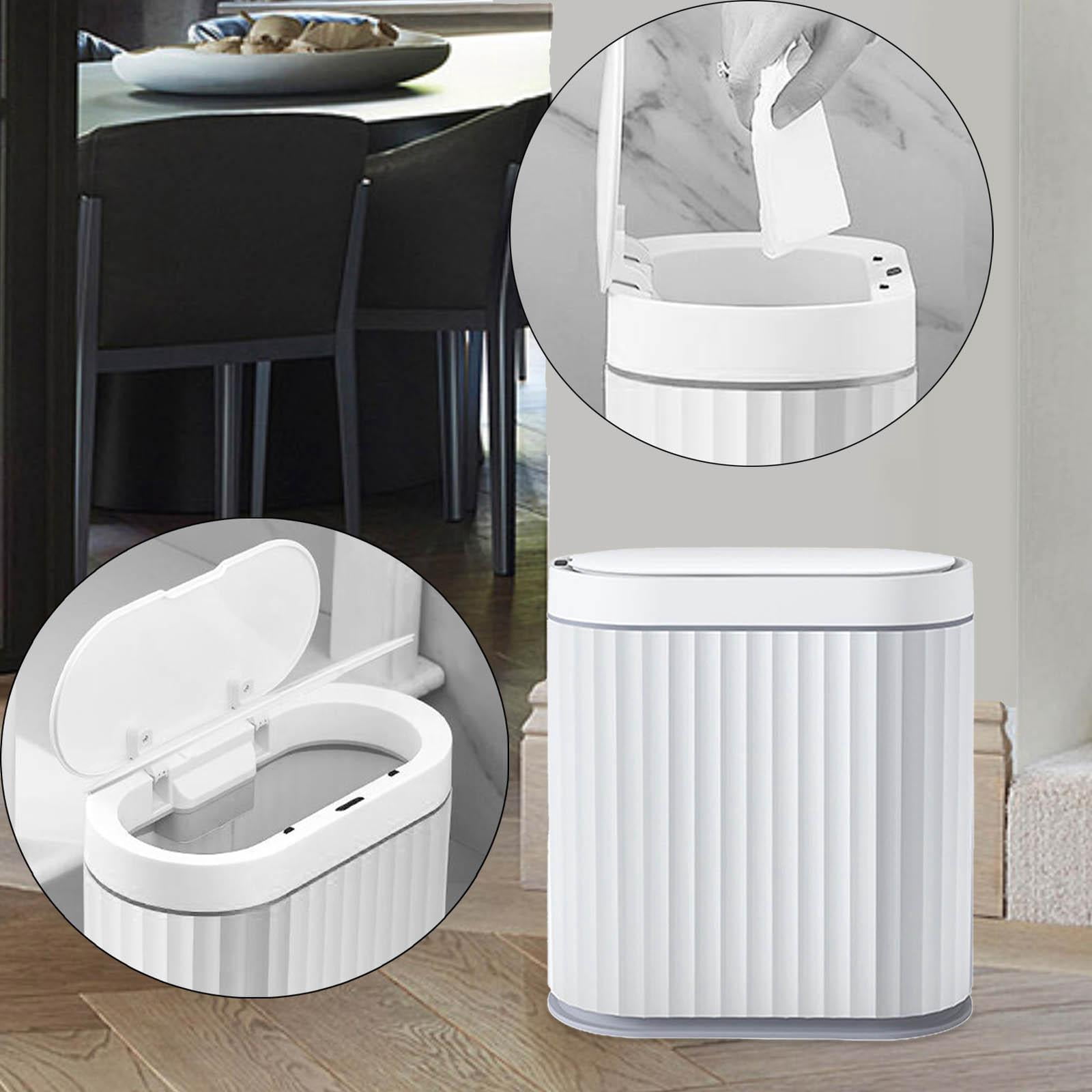 Intelligent Induction Trash Bin, Automatic Garbage Can, Electric Garbage Bin, Large Capacity Touchless Smart Trash Can for Kitchen 7L Gray