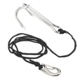 thumbnail image 3 of Ganchos de buceo de acero inoxidable de doble arrecife con cordón en espiral para actividades subacuáticas, seguridad para buceadores, color negro., 3 of 14