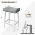 thumbnail image 4 of EastVita Set of 2 PU Leather Bar Stools | 24" Counter Height Stools with Thick Saddle Seats & Heavy Duty Metal Frame for Kitchen Island, Breakfast Bar, Easy Assembly, 4 of 8