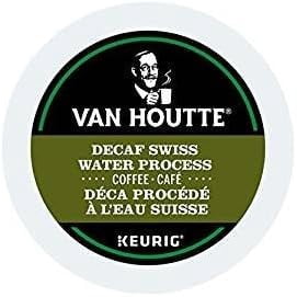 Van Houtte Decaf Fair Trade Swiss Water Process Organic Medium Roast Keurig K-Cup Coffee Pods, 96 Count