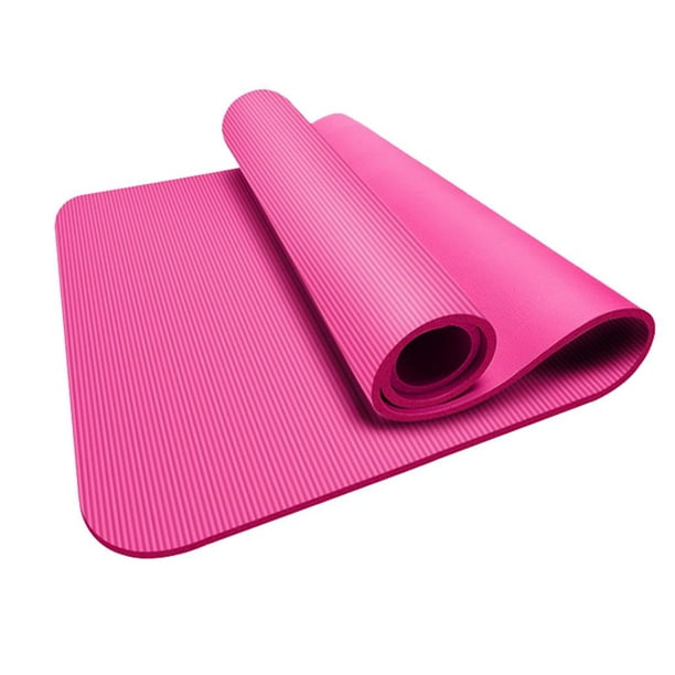 Yoga Mat Slip 10mm Thick Nitrile Rubber Pad for Dancing Gymnastic Pink