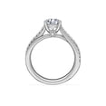 thumbnail image 2 of 0.70 Carat Excellent Round Shape Genuine Diamond Latest Design Solitaire with Accents Engagement Ring for Ladies Solid 18K White Gold Size 7.5, 2 of 8