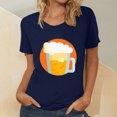 thumbnail image 2 of Blusa de mujer Oktoberfest Camiseta de cuello redondo Estampado de verano Jersey de manga corta Camiseta de mujer para hombre Tops Camisa Pompotops  hfajkhk135913, 2 of 5