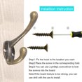thumbnail image 2 of Roofei Heavy Duty Dual Coat Hooks(10 Pack) - Retro Double Hooks Utility Double Hooks Coat Hanger Wall Mounted with Screws for Coat,Scarf and Robe Hooks, 2 of 5