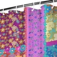 thumbnail image 3 of Colorful Pioneer Flower Patchwork Shower Curtain 36"x72" ,Bathroom Decorative Shower Curtains Set with 12 Hooks,Modern Waterproof Washable Shower Curtain, 3 of 6