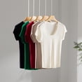 thumbnail image 6 of Shadowsong Women's Tencel U-Neck T-Shirts, Black, Size S, 6 of 11