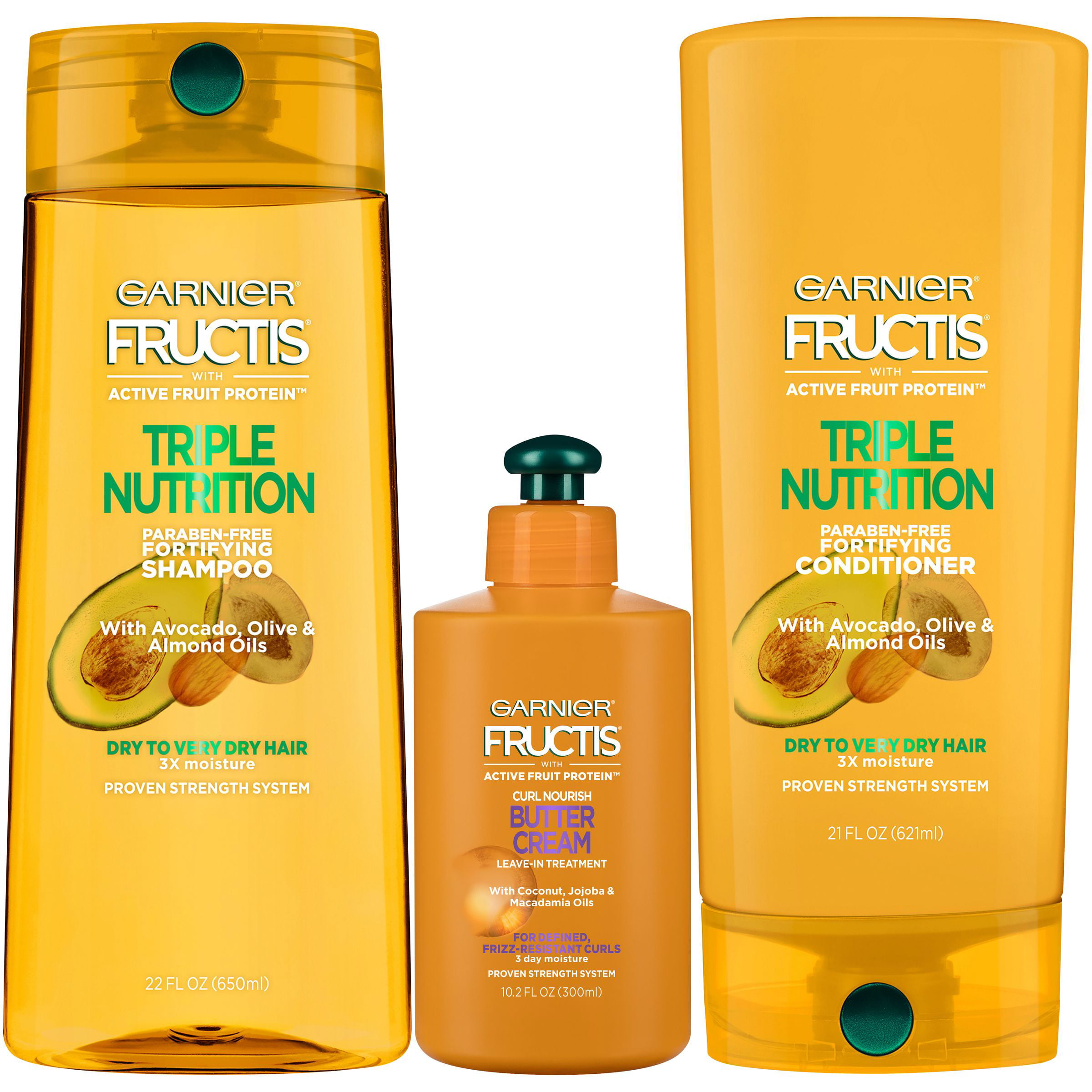 Garnier Fructis Triple Nutrition 3-Piece, Shampoo ...