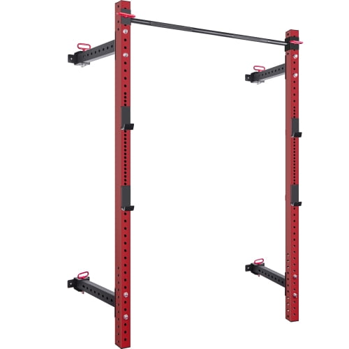 Wall Mount Folding Squat Rack, 1000lb Capacity Fold Back Foldin Power