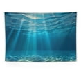 thumbnail image 5 of COMIO  Ocean Wall Hanging Tapestry,Bright Gravelly Bottom and Wavy Surface Tropical Seascape Abyss Underwater Picture Wall Hanging Tapestry for Bedroom Living Room Dorm, 5 of 7