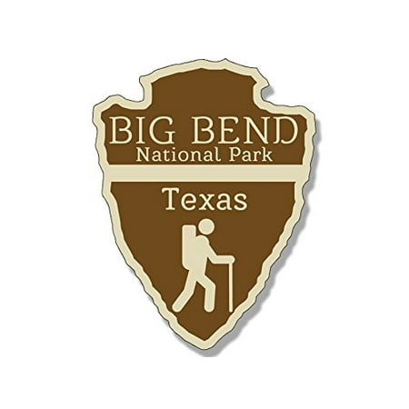 3 x 4 inch • Arrowhead Shaped BIG BEND National Park Sticker (rv camp hike