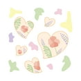 thumbnail image 2 of Danish Pastel Wall Decal Pretty Floral Hearts With Pastel Coloured Splashes Bedroom Wall Decal for Girls Cute Themed Room - Size: 20 In x 20 In, 2 of 5