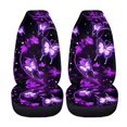 thumbnail image 5 of XYZCANDO Car Seat Covers Purple Butterfly Garden 2 Piece Car Front Seat Covers Anti-Slip SUV Truck Sedan Breathable Soft Car Seat Covers Front Seats, 5 of 10