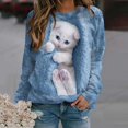 thumbnail image 3 of Sudadera con capucha de gato encantadora, sudaderas con cuello redondo a la moda para mujer, sudaderas para mujer, jerséis kawaii, abrigo Y2k, ropa kawaii, ropa con capucha de primavera, 3 of 5