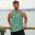 thumbnail image 6 of Gukieu Mushrooms and Flowers Print Men's Quick Dry Fitness Vest, Round Neck Sleeveless Fitness Bodybuilding Top-3X-Large, 6 of 7