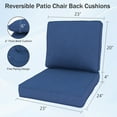 thumbnail image 2 of Yeahumalia 2 Packs Outdoor Patio Chair Deep Seat Cushions 23'' x 24'' with Removable Cover, Water and Fade Resistant, Navy, 2 of 9